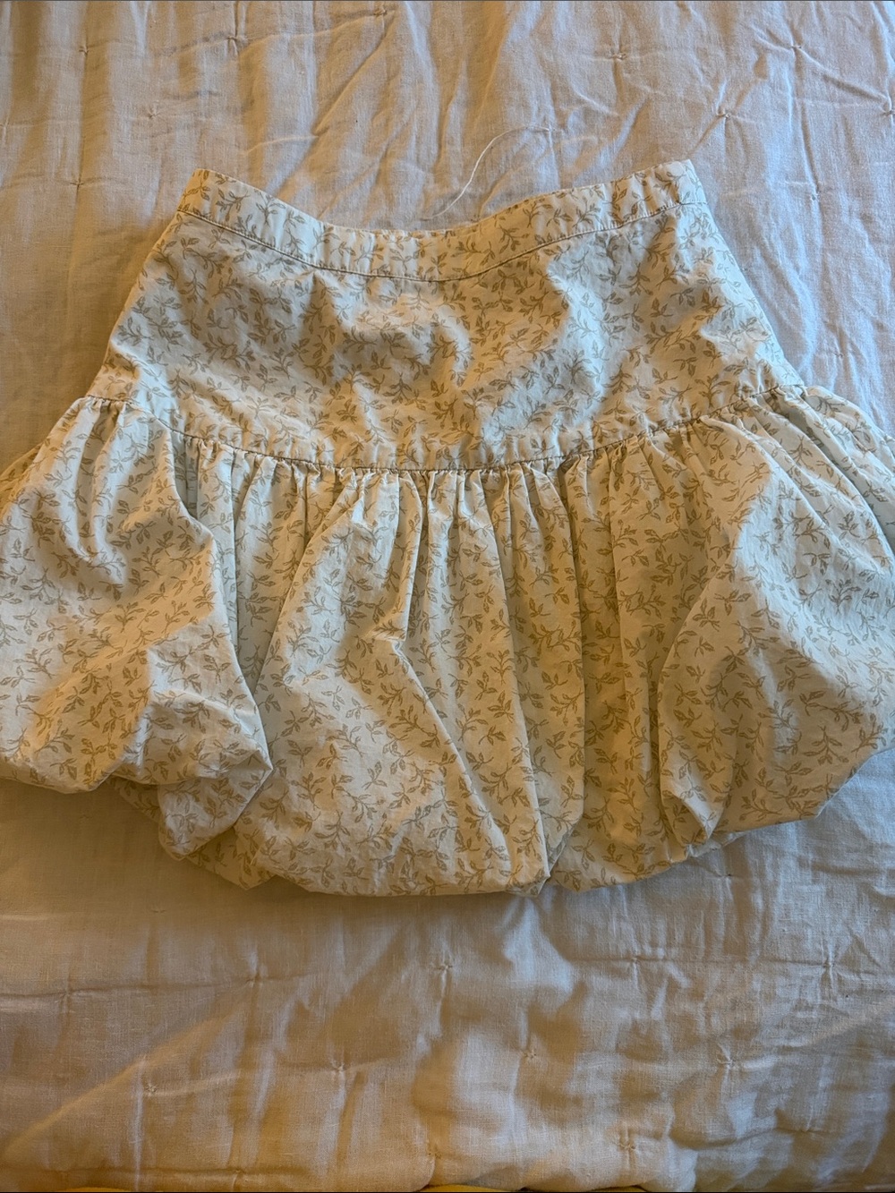 bp Cream Floral Bubble Skirt